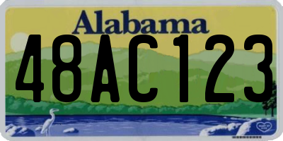 AL license plate 48AC123