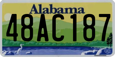 AL license plate 48AC187