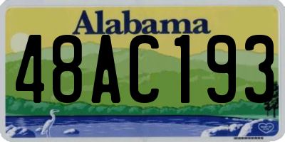 AL license plate 48AC193