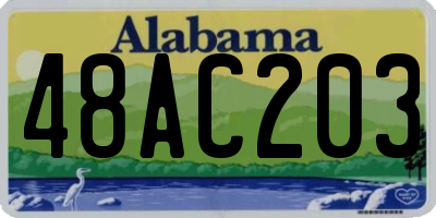 AL license plate 48AC203
