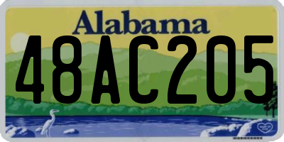 AL license plate 48AC205