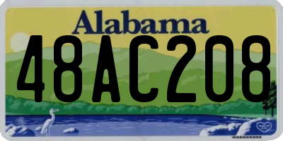 AL license plate 48AC208