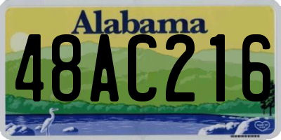 AL license plate 48AC216