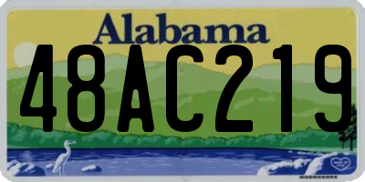 AL license plate 48AC219