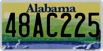 AL license plate 48AC225