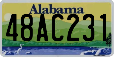 AL license plate 48AC231