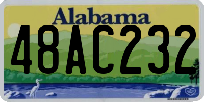 AL license plate 48AC232