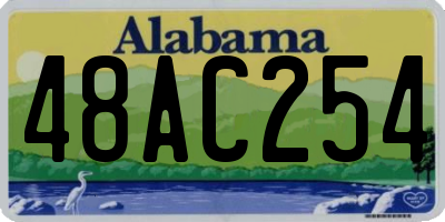 AL license plate 48AC254