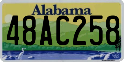 AL license plate 48AC258