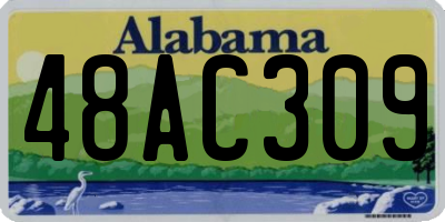 AL license plate 48AC309