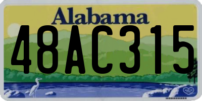 AL license plate 48AC315