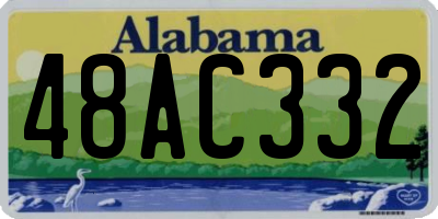 AL license plate 48AC332