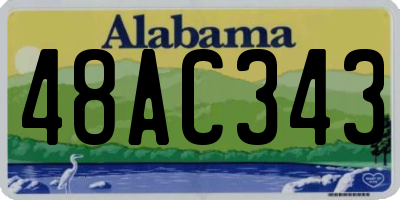 AL license plate 48AC343