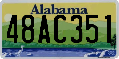 AL license plate 48AC351