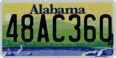 AL license plate 48AC360