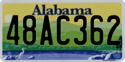 AL license plate 48AC362