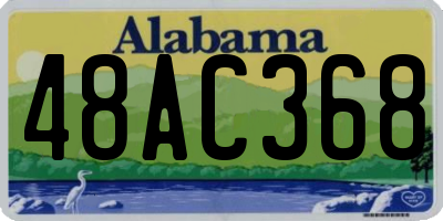 AL license plate 48AC368