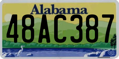AL license plate 48AC387