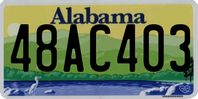AL license plate 48AC403