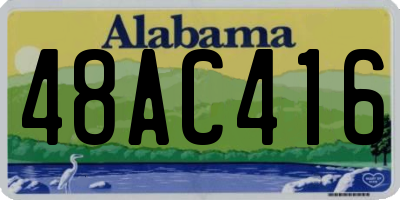 AL license plate 48AC416