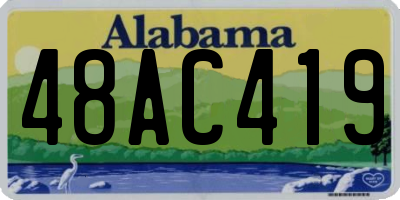 AL license plate 48AC419