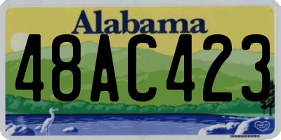 AL license plate 48AC423