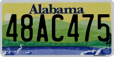 AL license plate 48AC475
