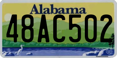 AL license plate 48AC502