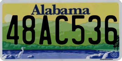 AL license plate 48AC536