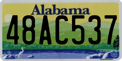AL license plate 48AC537