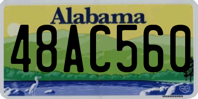 AL license plate 48AC560