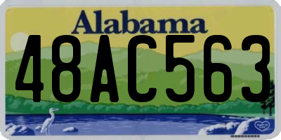 AL license plate 48AC563