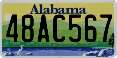 AL license plate 48AC567