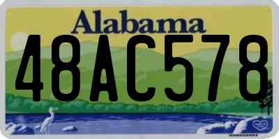 AL license plate 48AC578