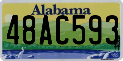 AL license plate 48AC593