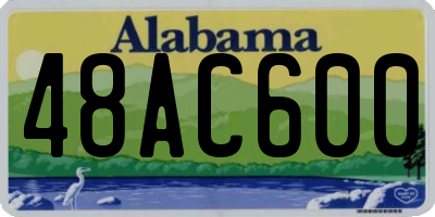 AL license plate 48AC600