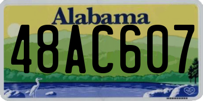 AL license plate 48AC607