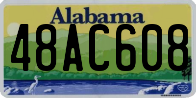 AL license plate 48AC608