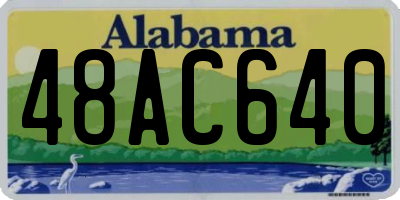 AL license plate 48AC640