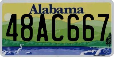 AL license plate 48AC667