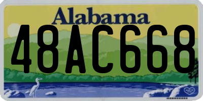 AL license plate 48AC668