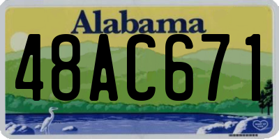 AL license plate 48AC671