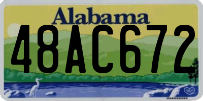 AL license plate 48AC672
