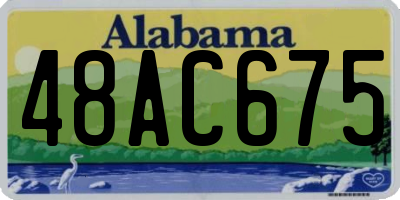 AL license plate 48AC675