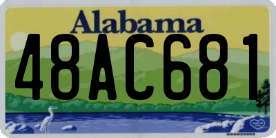 AL license plate 48AC681