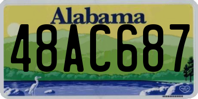 AL license plate 48AC687