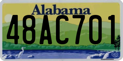 AL license plate 48AC701