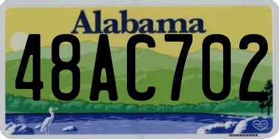 AL license plate 48AC702