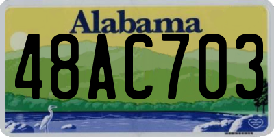 AL license plate 48AC703