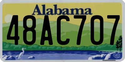 AL license plate 48AC707